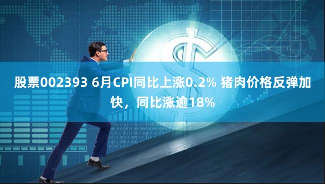 股票002393 6月CPI同比上涨0.2% 猪肉价格反弹加快，同比涨逾18%